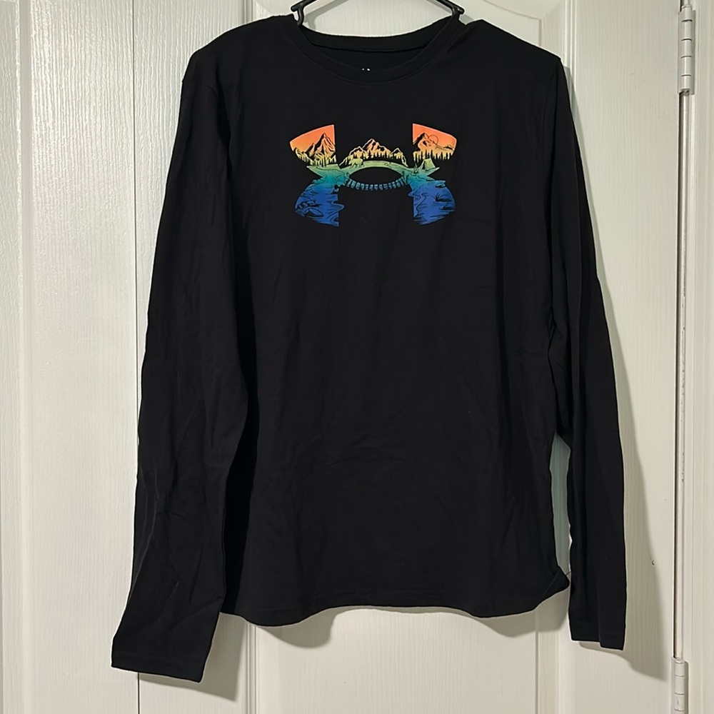 Under Armour Long Sleeve Logo Shirt Black - Kid´s XL